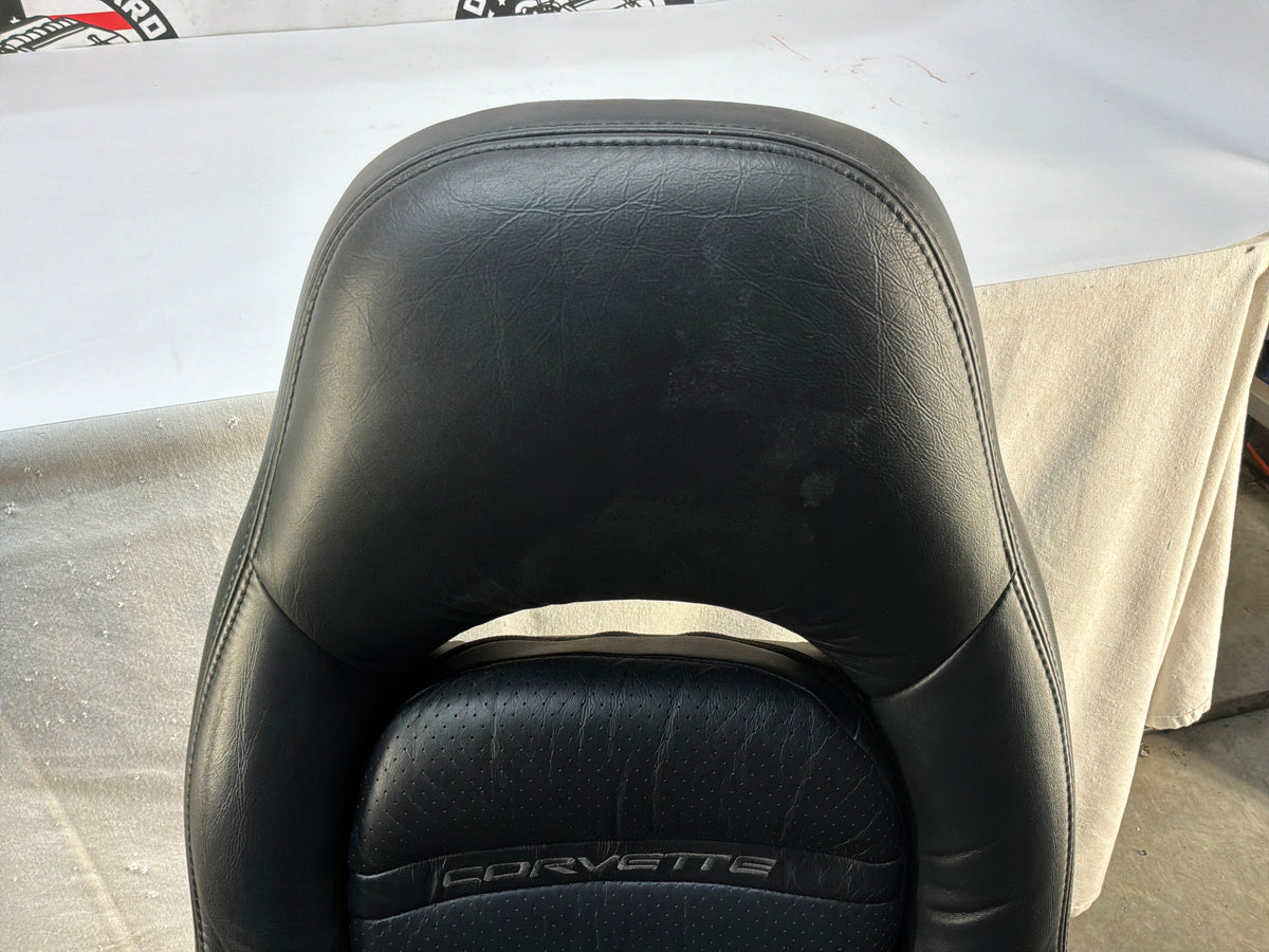 2002 Chevy C5 Corvette Convertible Seats RH & LH Front Black Leather Seats OEM