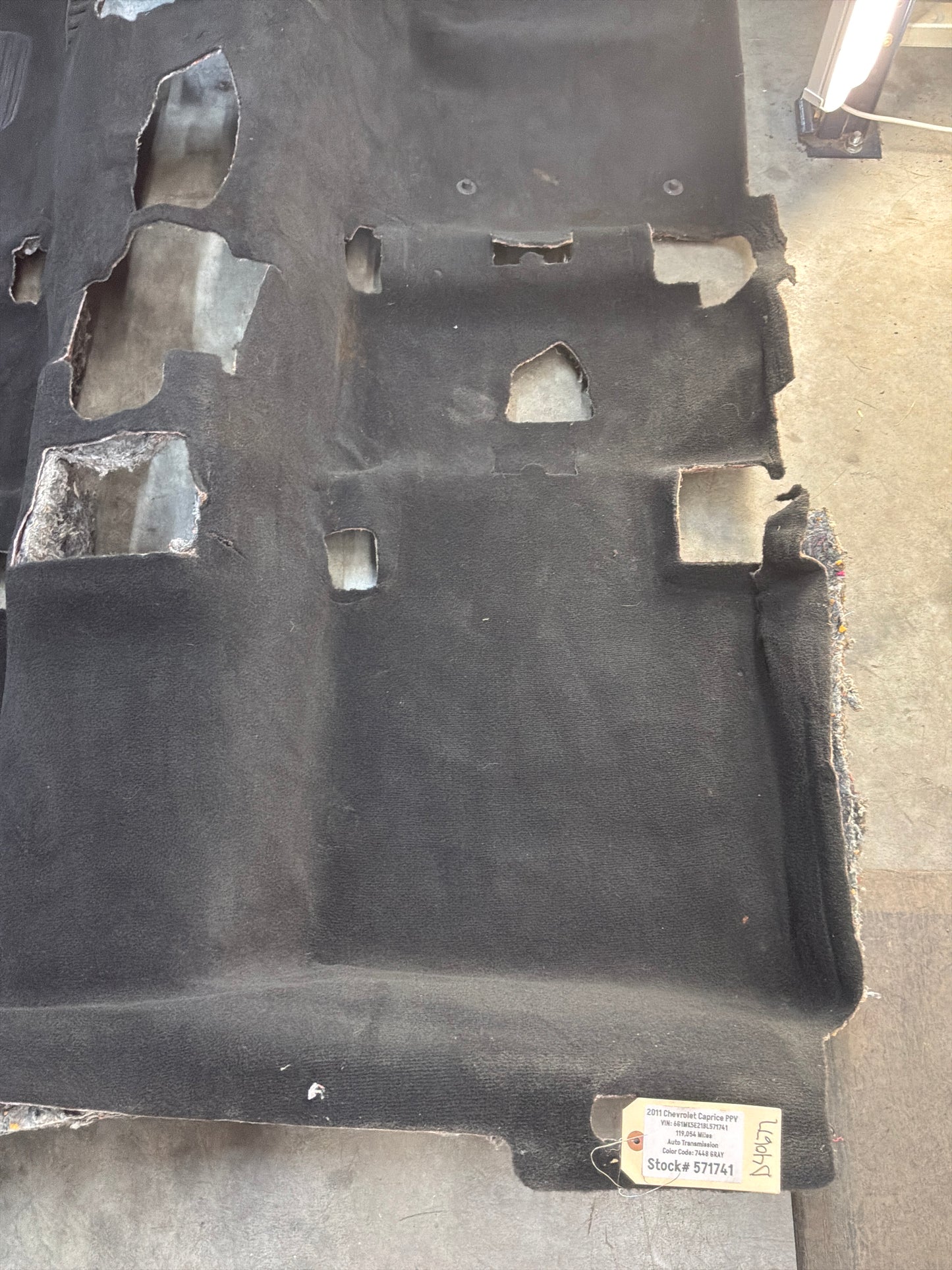2014 Chevy Caprice PPV Complete Floor Carpet OEM