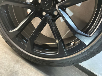 2014 Chevy Camaro ZL1 Factory OEM Wheels Rims and Goodyear Eagle F1 Tires 20X10 20X11