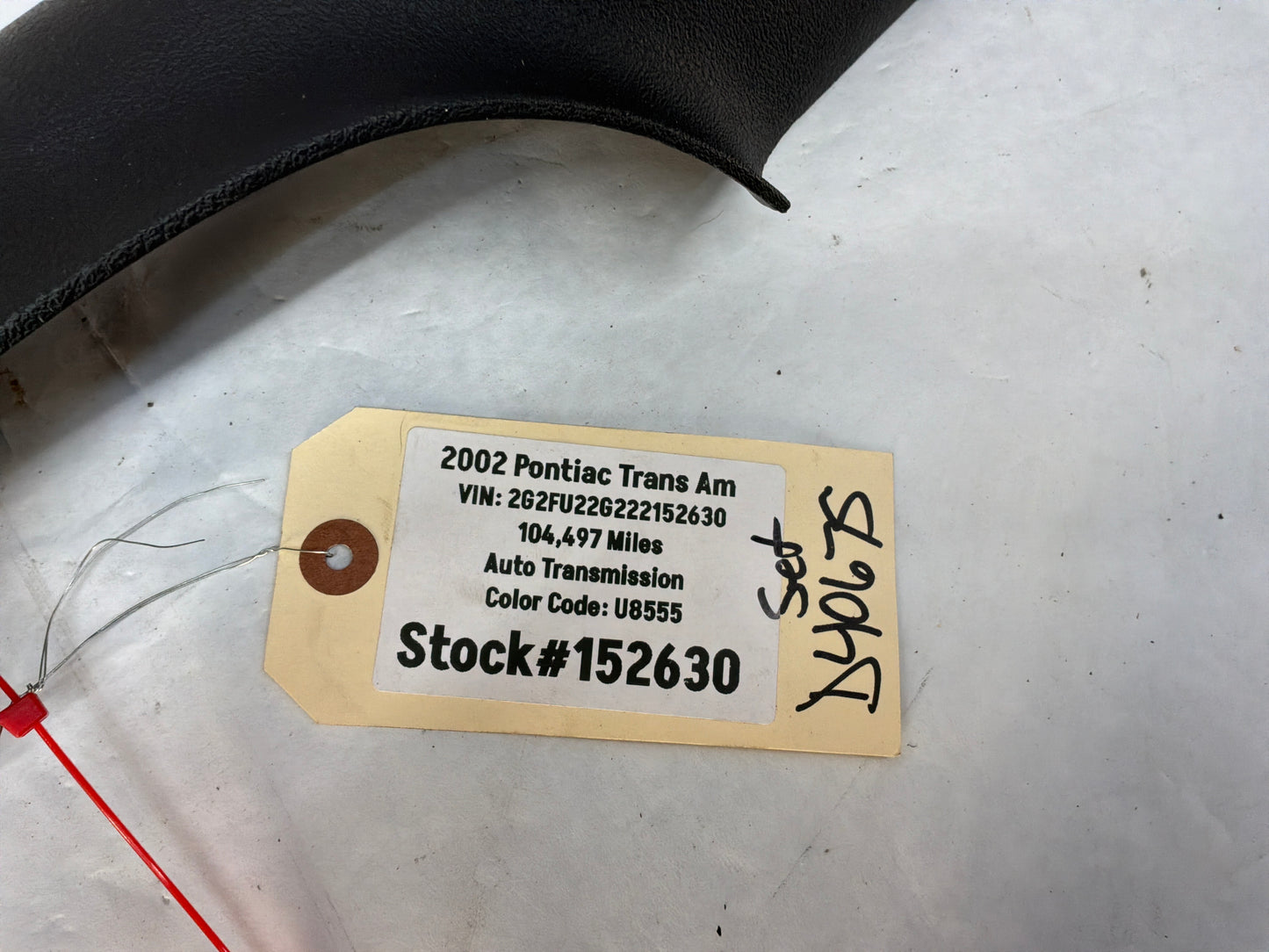 2002 Pontiac Trans Am WS6 RH & LH Interior Windshield A Pillar Trim Molding Ebony OEM