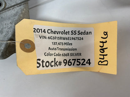 2017 Chevy SS Sedan RH Passenger Rear Window Regulator Motor OEM
