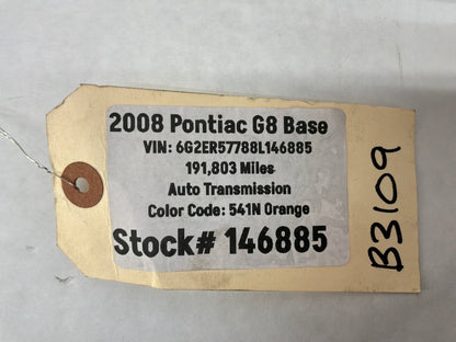 2008 Pontiac G8 Base PCV Lines OEM