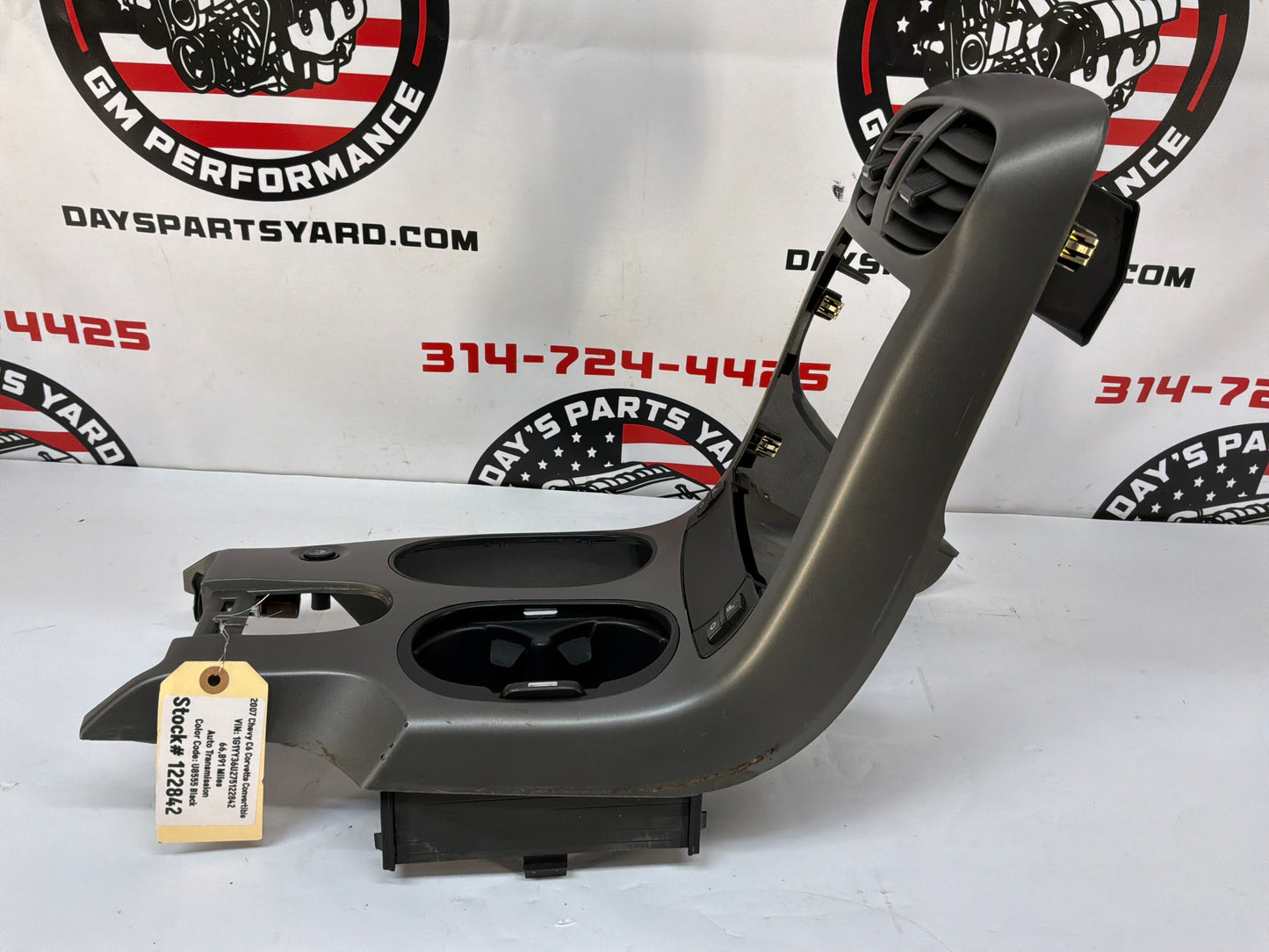 2007 Chevy C6 Corvette Convertible Radio Bezel Console Shift Plate Trim Panel Molding OEM