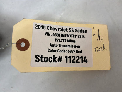 2015 Chevrolet SS Sedan LH Driver Fender Fascia Bumper Bracket Guide OEM