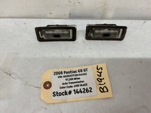 2008 Pontiac G8 GT Trunk Deck Lid License Plate Tag Lights Lamps Housings OEM