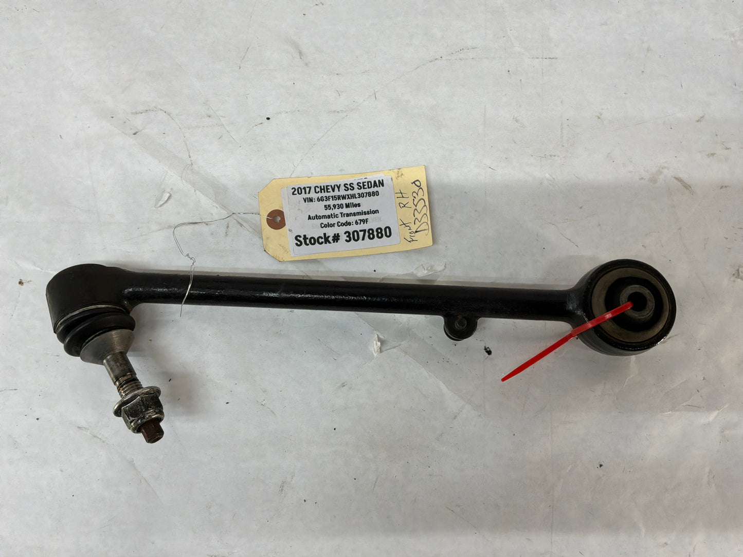2017 Chevy SS Sedan RH Passenger Front Suspension Lower Rearward Control Arm Link OEM - Day's Parts Yard
