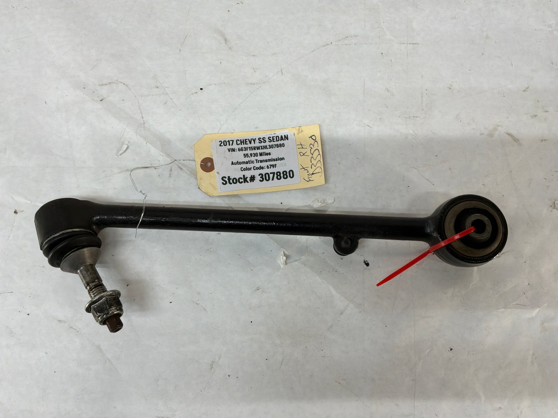2017 Chevy SS Sedan RH Passenger Front Suspension Lower Rearward Control Arm Link OEM - Day's Parts Yard