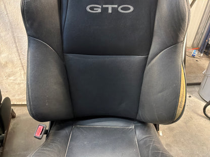 2006 Pontiac GTO Seats Front and Rears Black Leather OEM