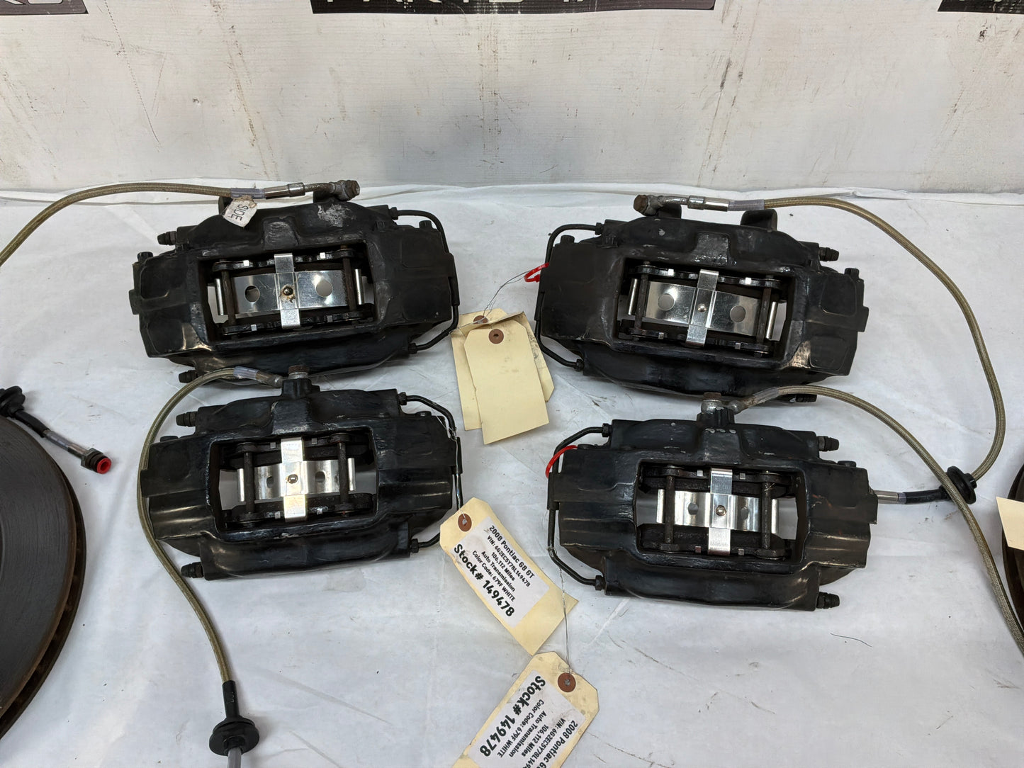 2008-09 Pontiac G8 GT Brembo Brake Calipers Front and Rear OEM
