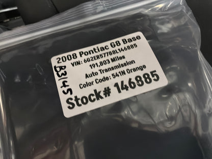 2008 Pontiac G8 Base Owners Manual Book Booklet OEM