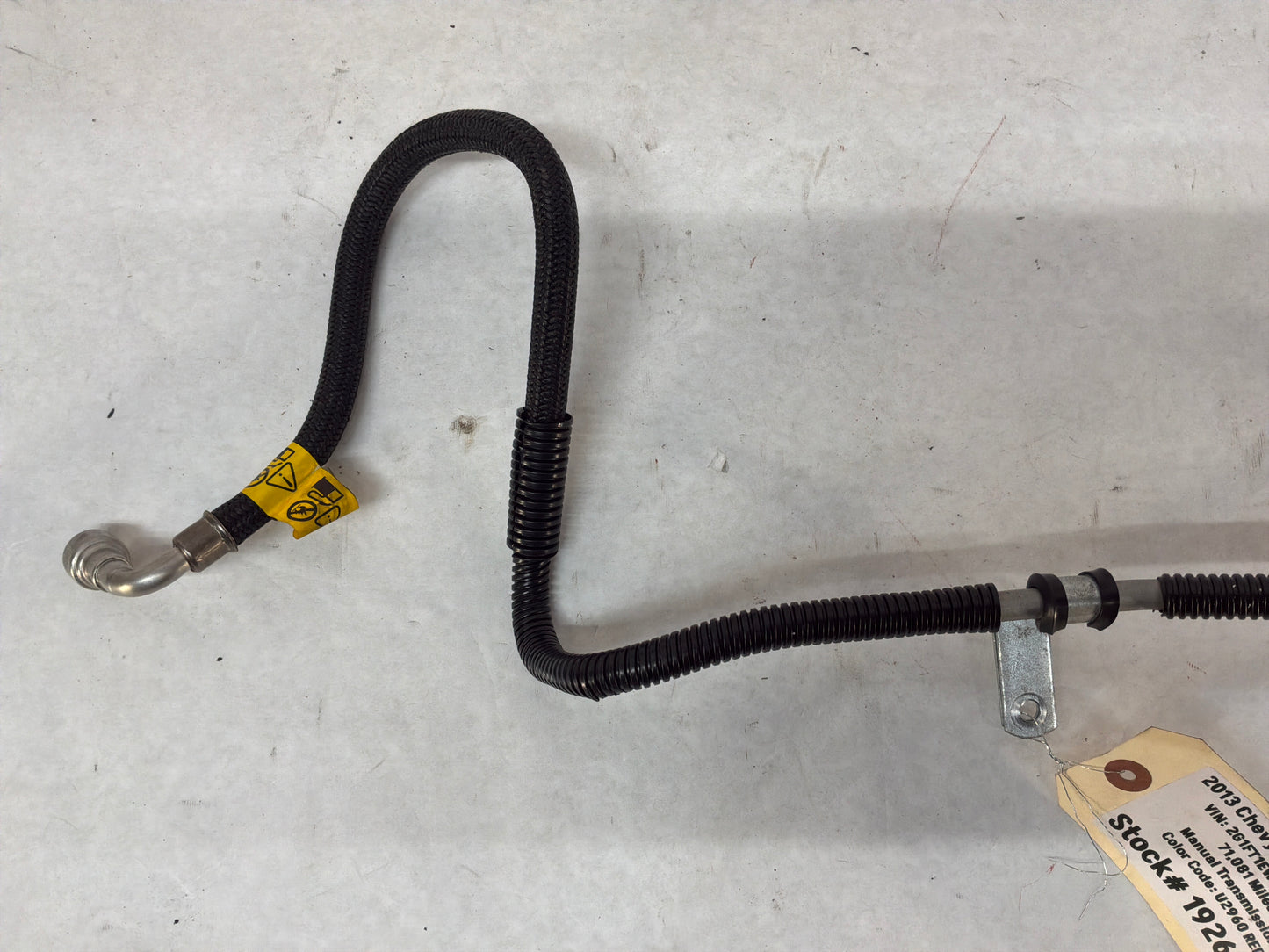 2013 Chevy Camaro 1LE Fuel Gas Line Hose Tube Pipe OEM