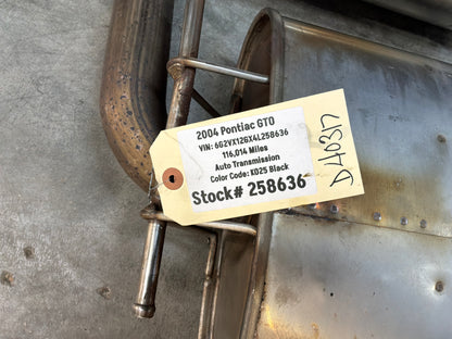 2004 Pontiac GTO Complete Cat Back Factory Exhaust OEM