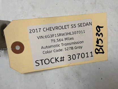 2017 Chevy SS Sedan RH & LH Sunvisors Sun Visors w/ Clips OEM