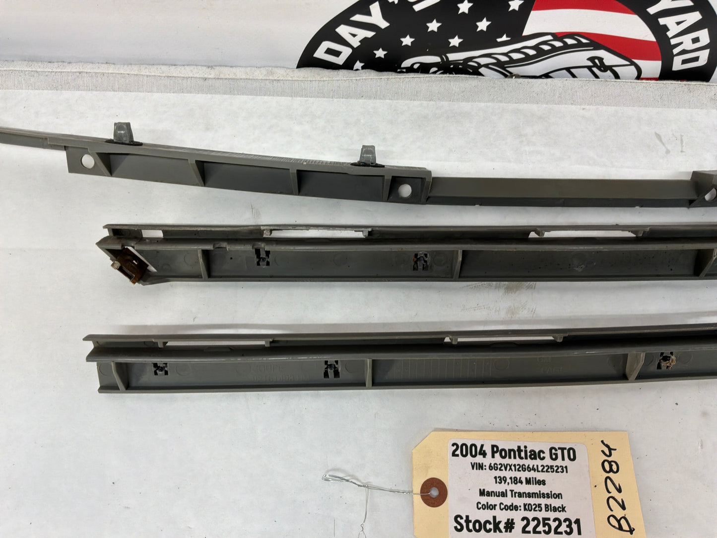 2004 Pontiac GTO Rear Bumper Brackets Guides Set OEM