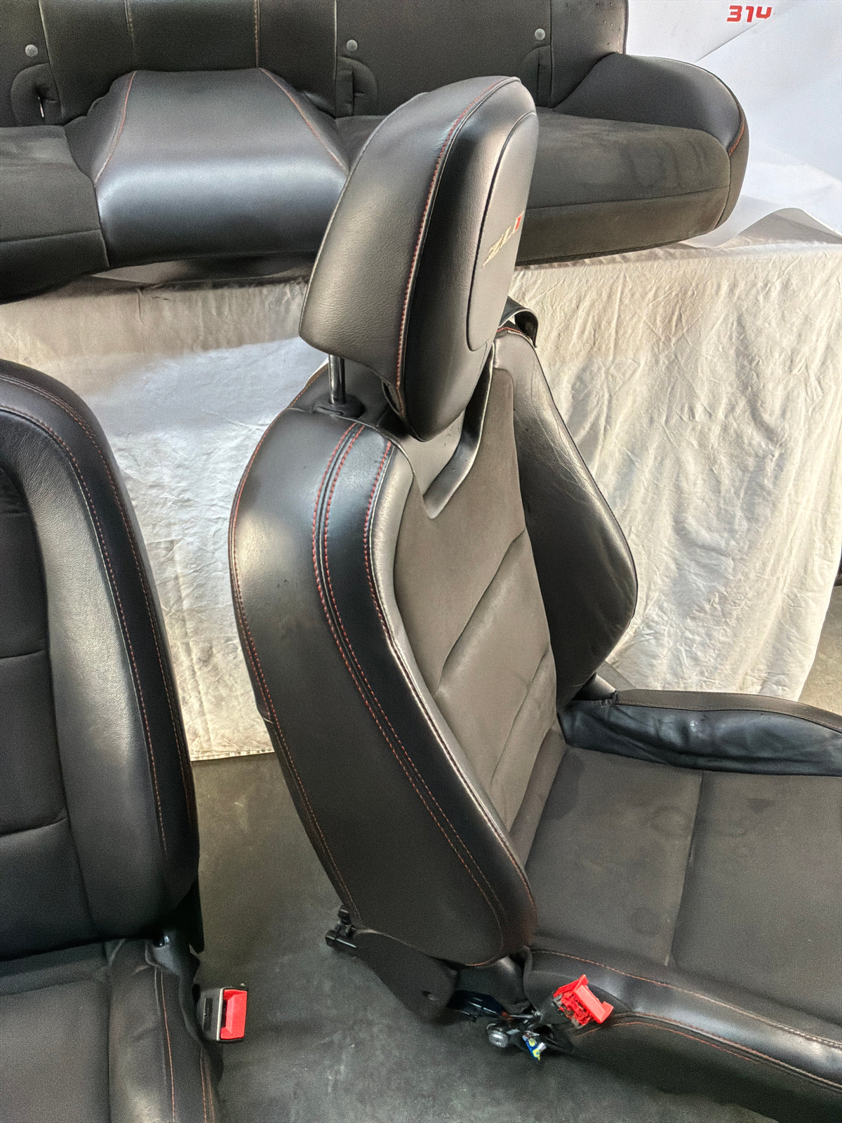 2013 Chevy Camaro ZL1 Seats Black Leather Suede Alcantara Front and Rear OEM