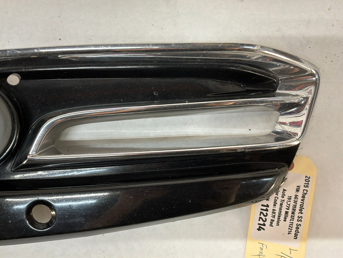 2014 Chevy SS Sedan LH Driver Fog Running Light Lamp Opening Cover Bezel OEM