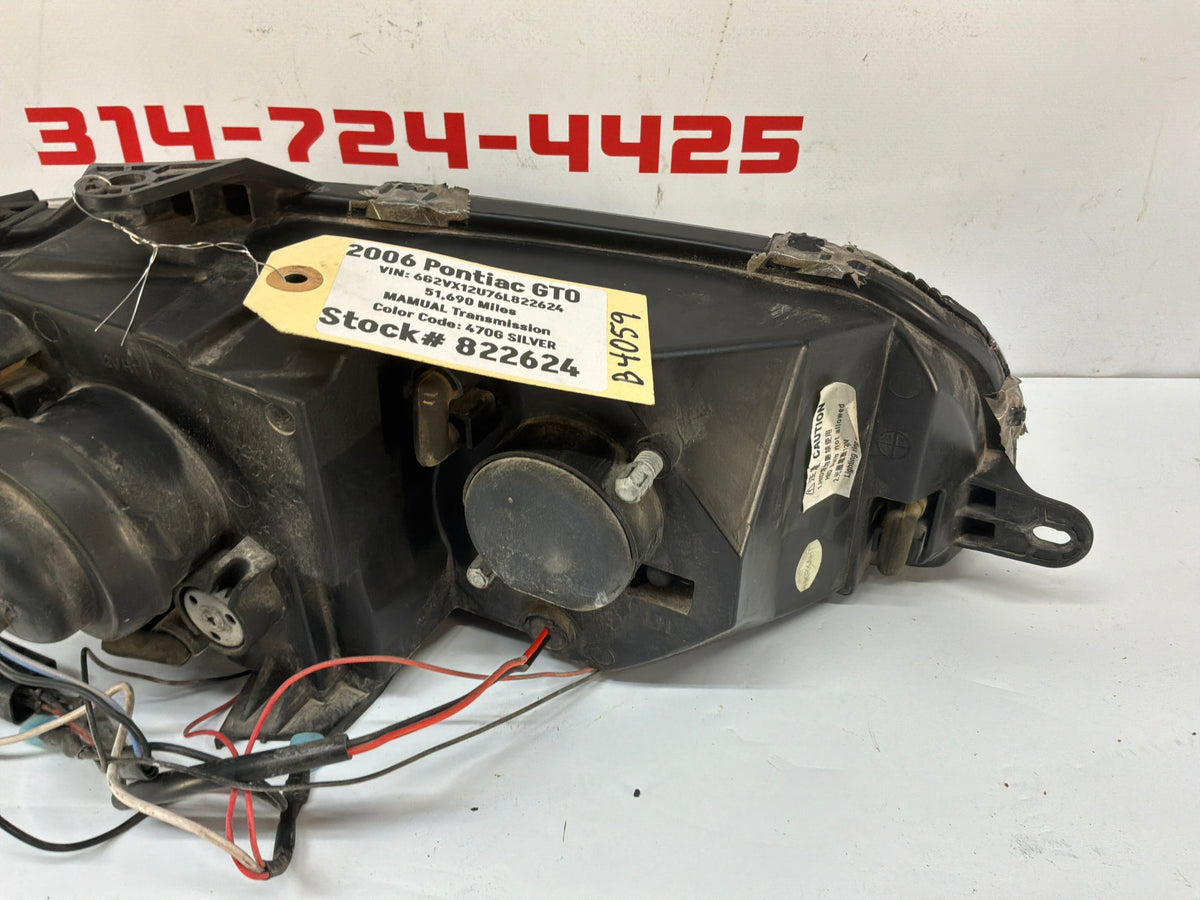 2006 Pontiac GTO LH Driver Headlight Head Light Lamp Aftermarket