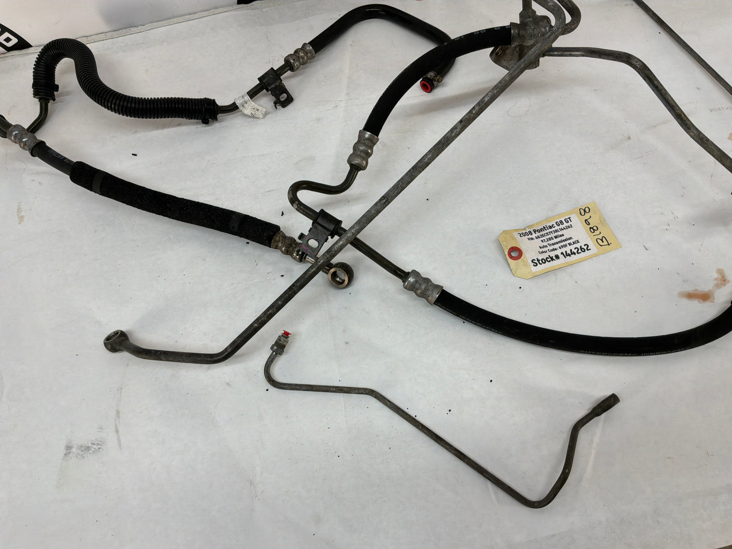 2009 Pontiac G8 GT Power Steering Rack and Pinion Gear Lines Hoses Tubes OEM