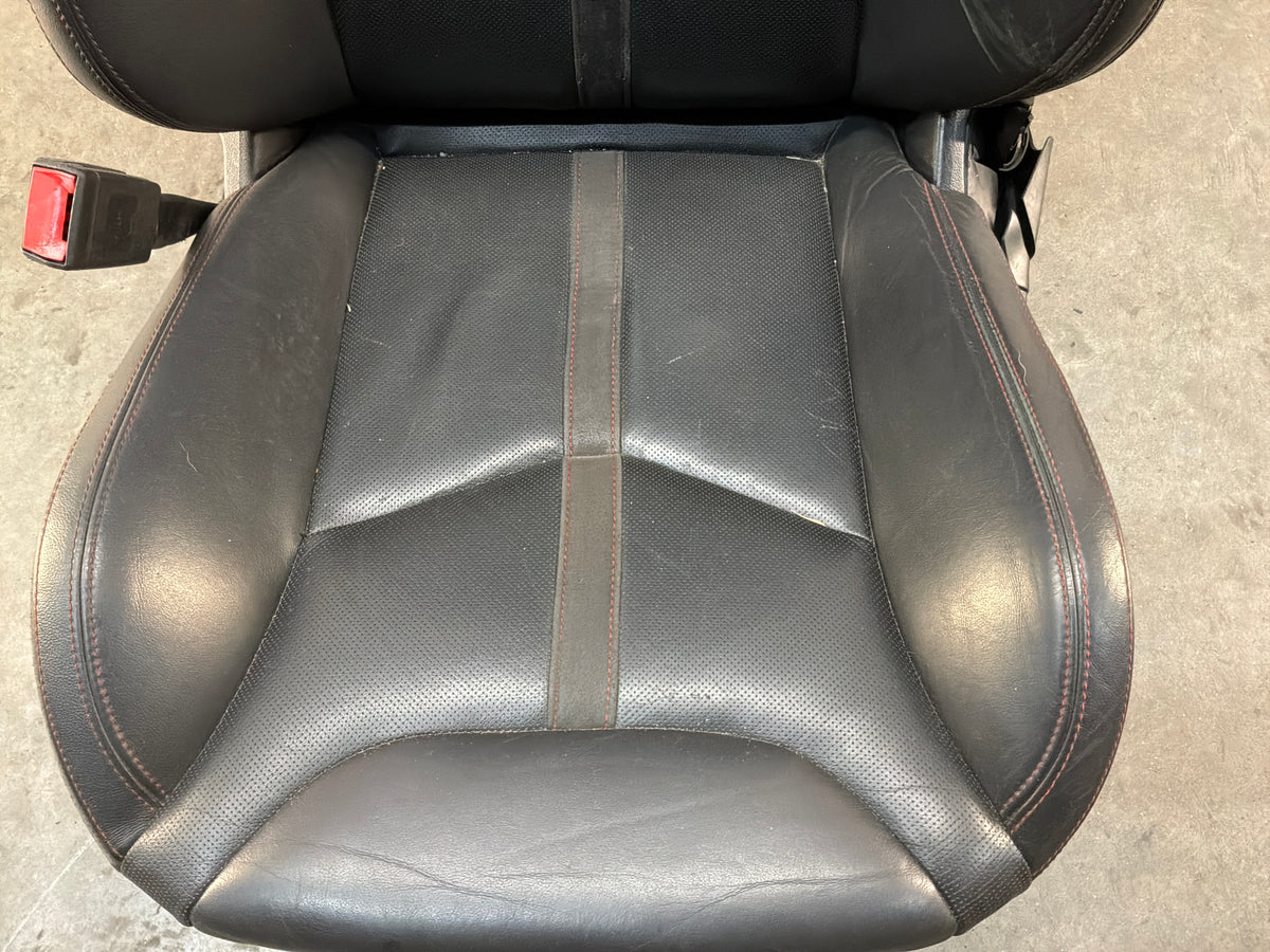 2017 Chevy SS Sedan Front LH Driver Seat Black Leather Alcantara Suede OEM