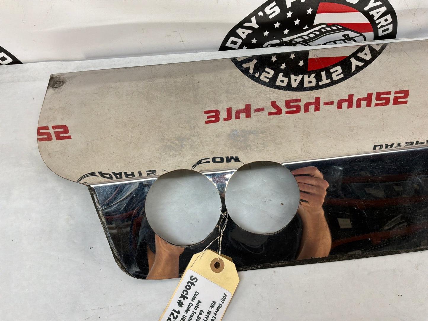 2007 C6 Corvette Convertible Stainless Steal Exhaust Filler Panel OEM