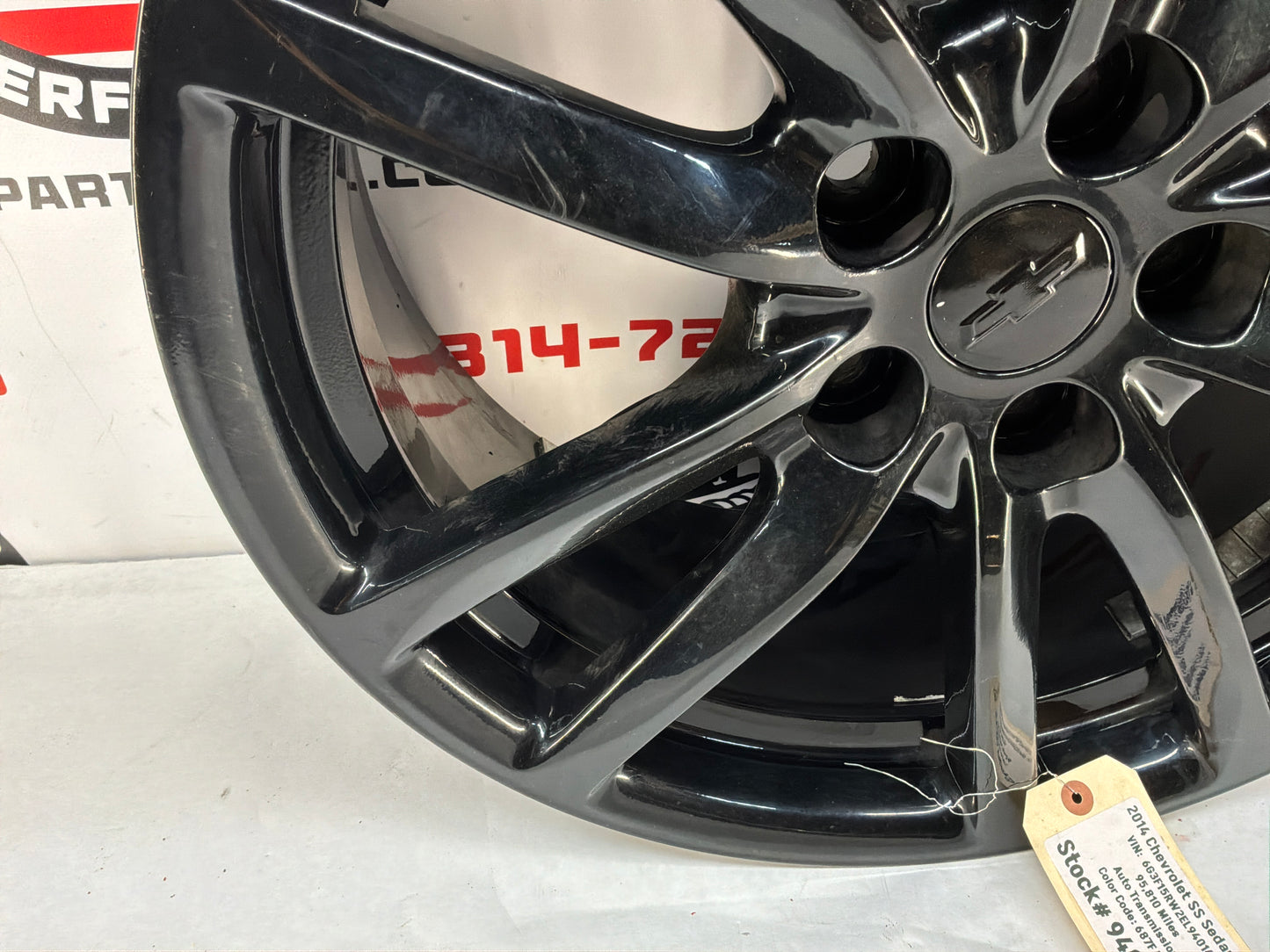 2014 Chevy SS Sedan Black Front Wheel 20x8.5 OEM