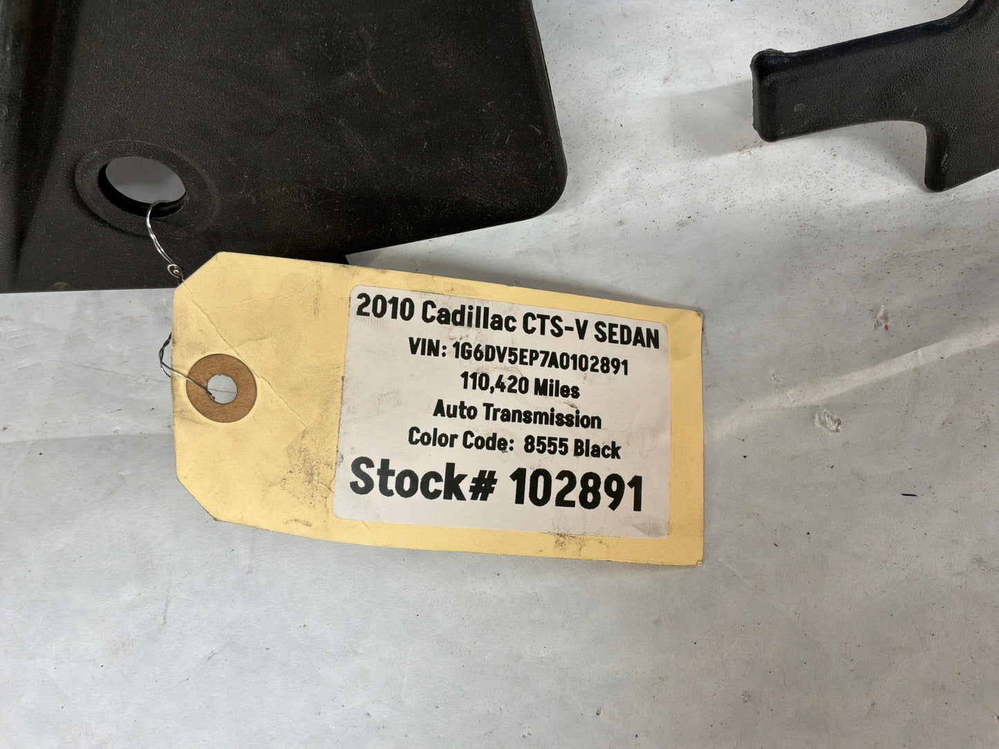 2010 Cadillac CTS-V Sedan Radiator Core Support Sight Shield Bracket Cover OEM