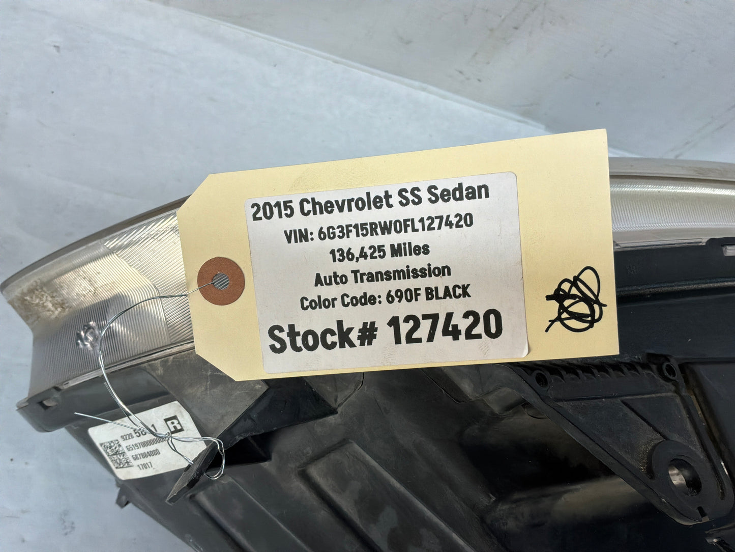 2015 Chevy SS Sedan RH Passenger Head Light Lamp Headlight OEM