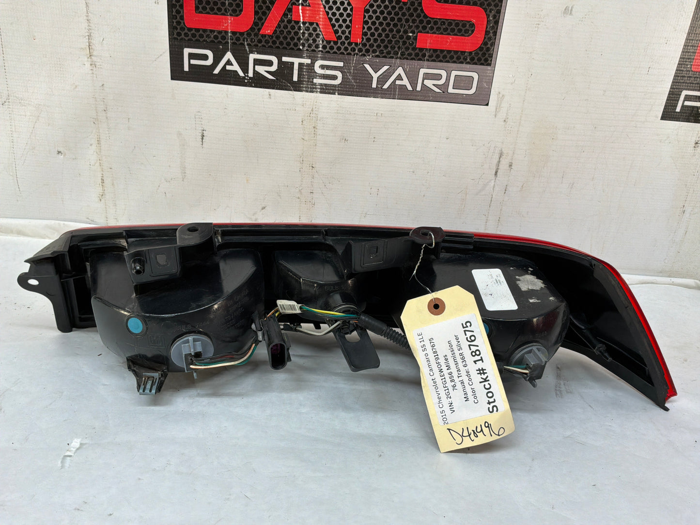 2015 Chevrolet Camaro SS 1LE LH Driver Tail Lights Taillight Lamp OEM