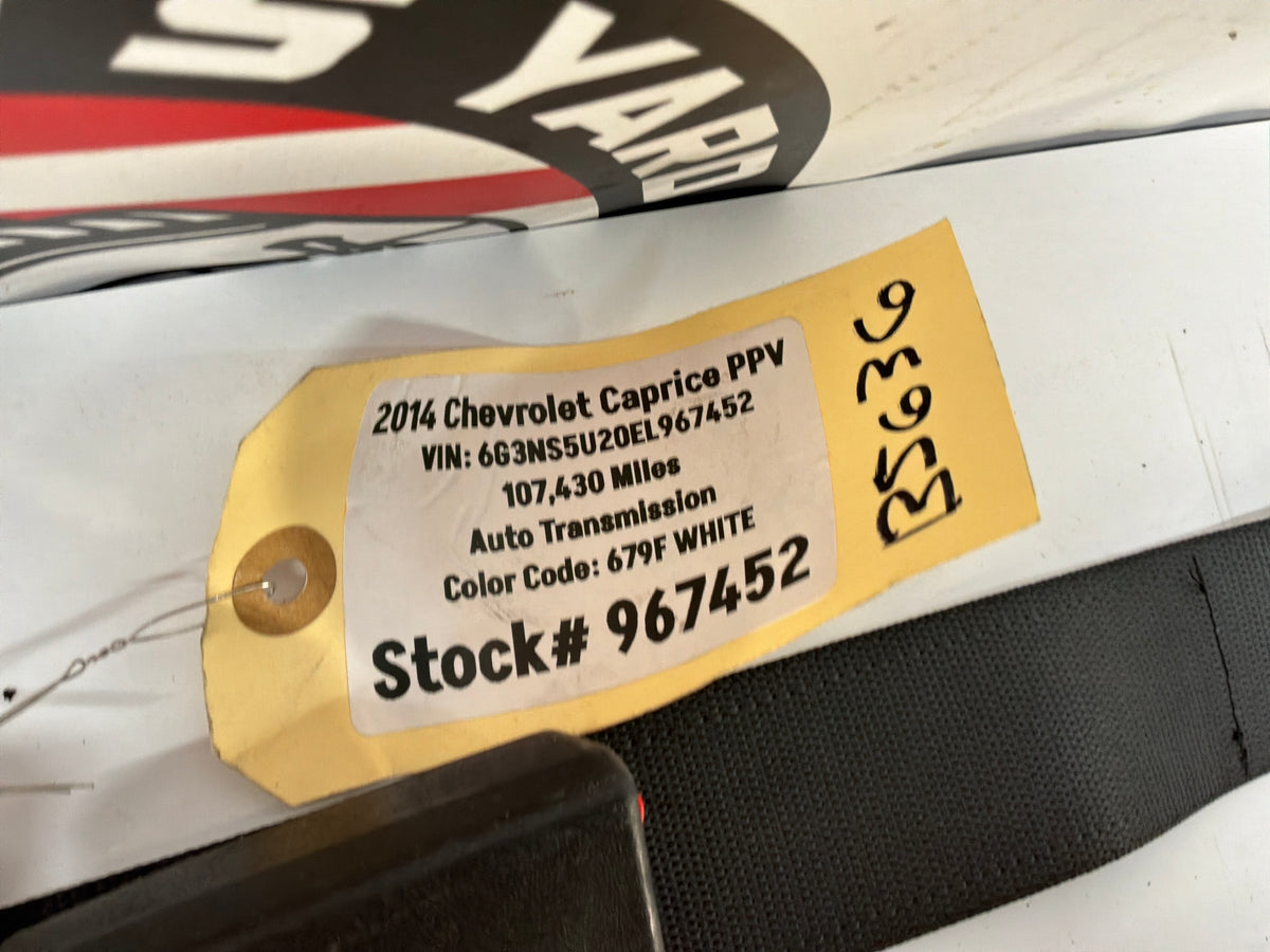 2014 Chevy Caprice PPV Rear Seatbelt Seat Belt Retractor Set OEM