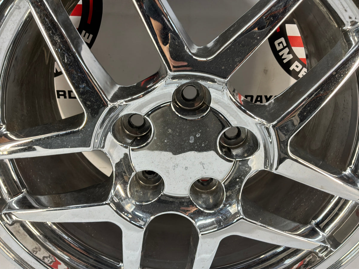 2002 Chevy C5 Corvette Z06 Replica Triple Chrome Rear Wheel Rim 18x9.5