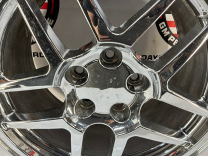 2002 Chevy C5 Corvette Z06 Replica Triple Chrome Rear Wheel Rim 18x9.5