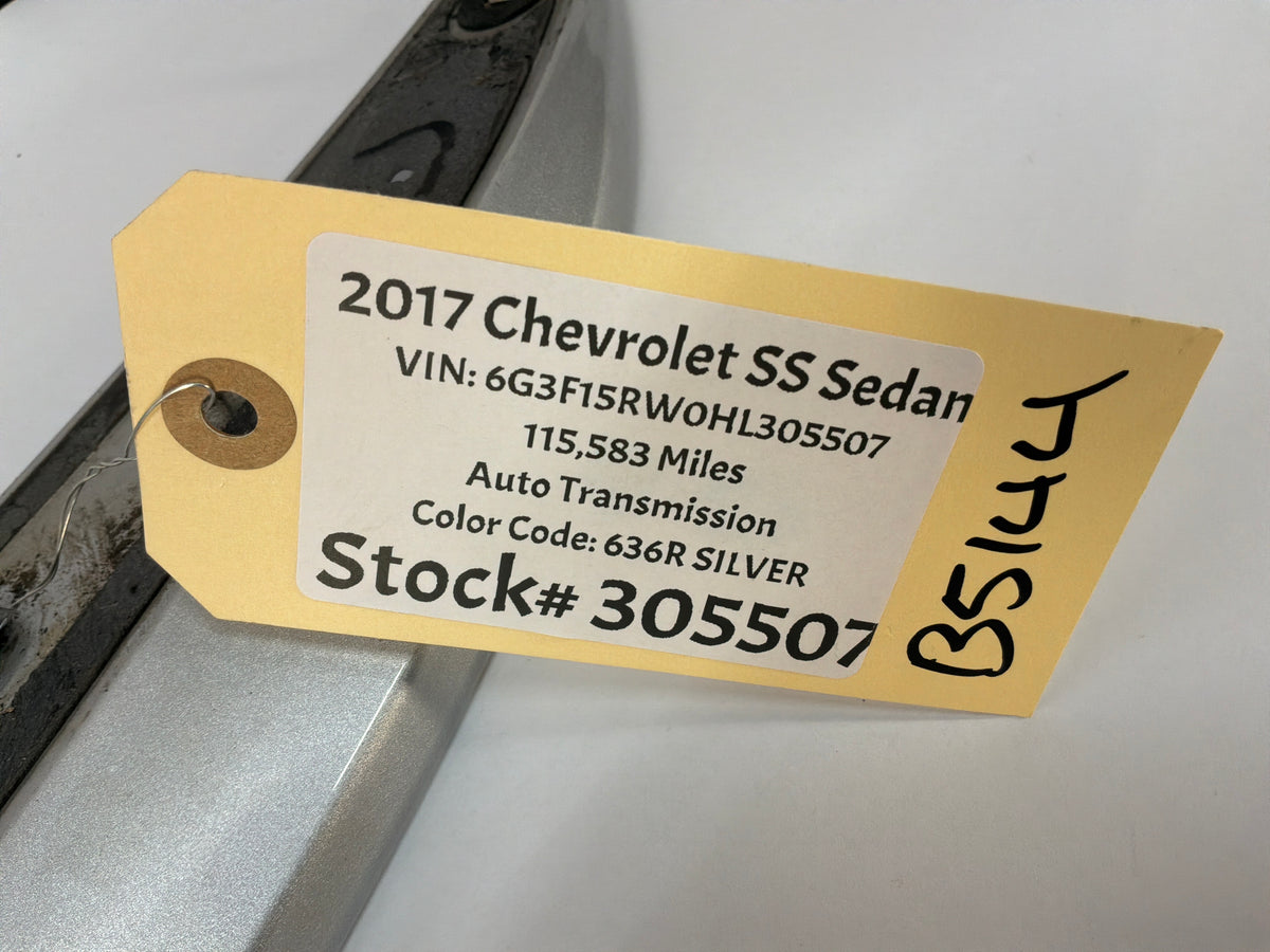 2017 Chevy SS Sedan Trunk Deck Lid Spoiler Wing Silver OEM