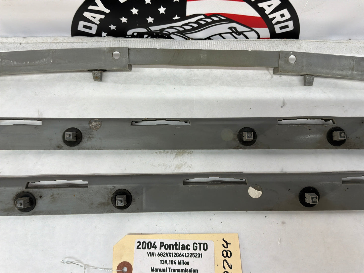 2004 Pontiac GTO Rear Bumper Brackets Guides Set OEM