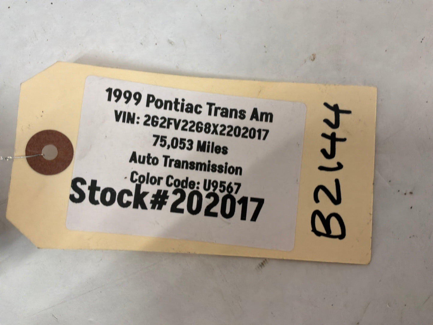 1999 Pontiac Trans Am WS6 Lower Radiator Coolant Hose OEM