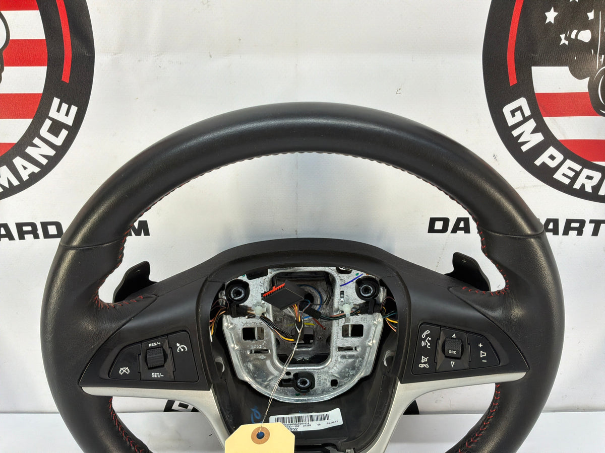 2013 Chevy Camaro ZL1 Steering Wheel w/ Buttons Black Leather OEM