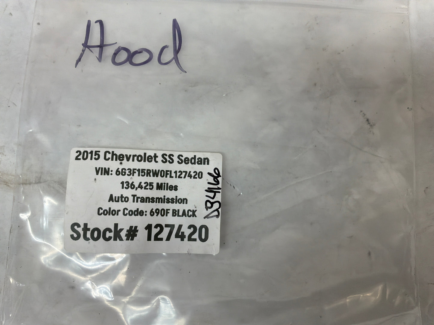 2015 Chevy SS Sedan Hood Latch OEM - Day's Parts Yard