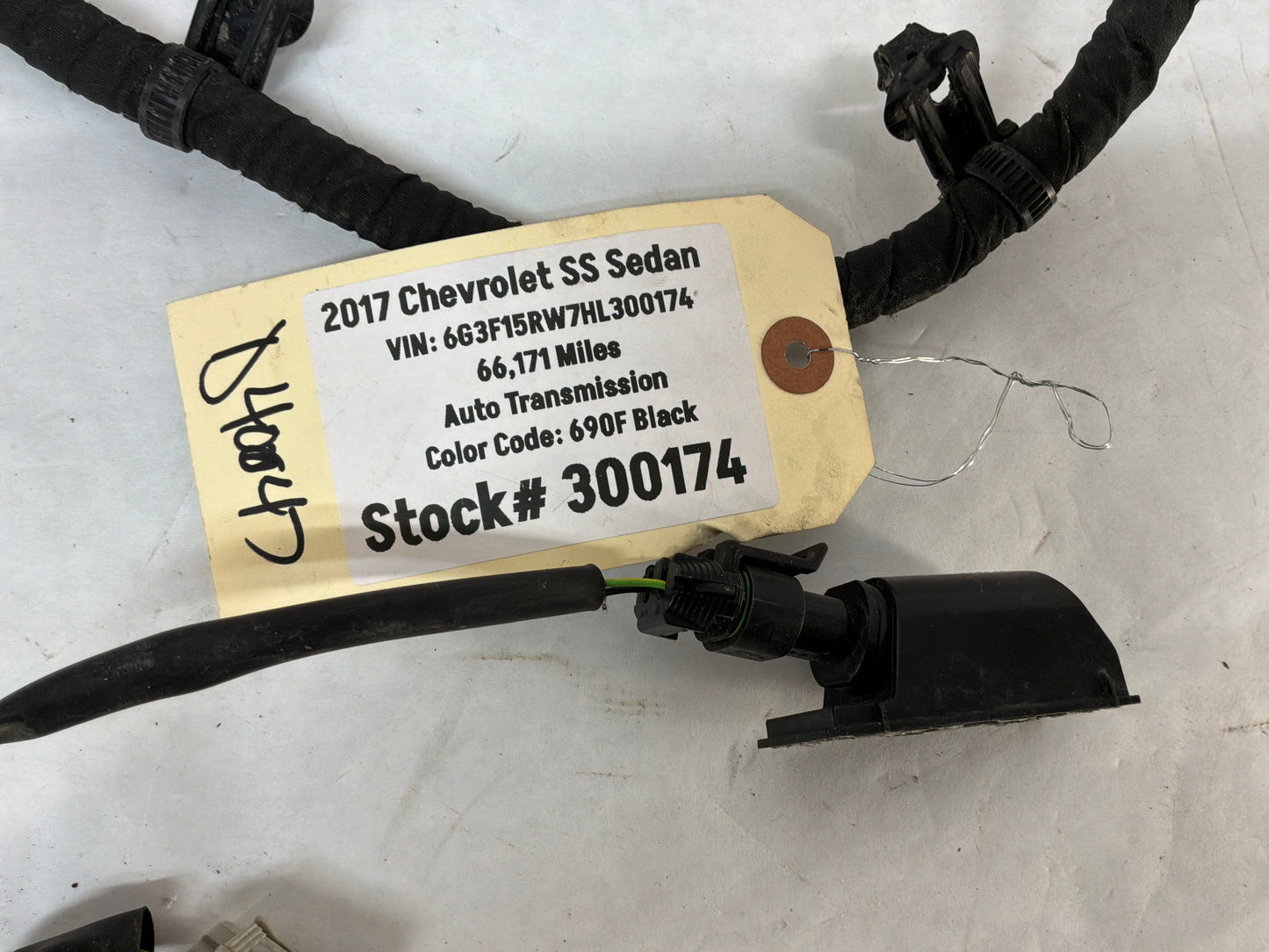 2017 Chevy SS Sedan Rear Bumper Wire Wiring Harness OEM