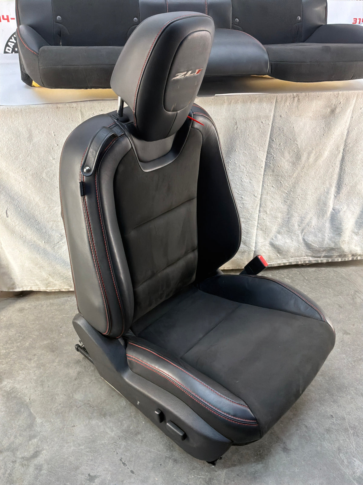 2013 Chevy Camaro ZL1 Seats Fronts & Rears Recaro Leather and Suede OEM