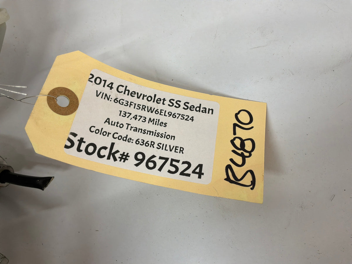 2014 Chevy SS Sedan Brake Booster Master Cylinder and Reservoir OEM