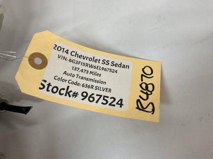 2014 Chevy SS Sedan Brake Booster Master Cylinder and Reservoir OEM