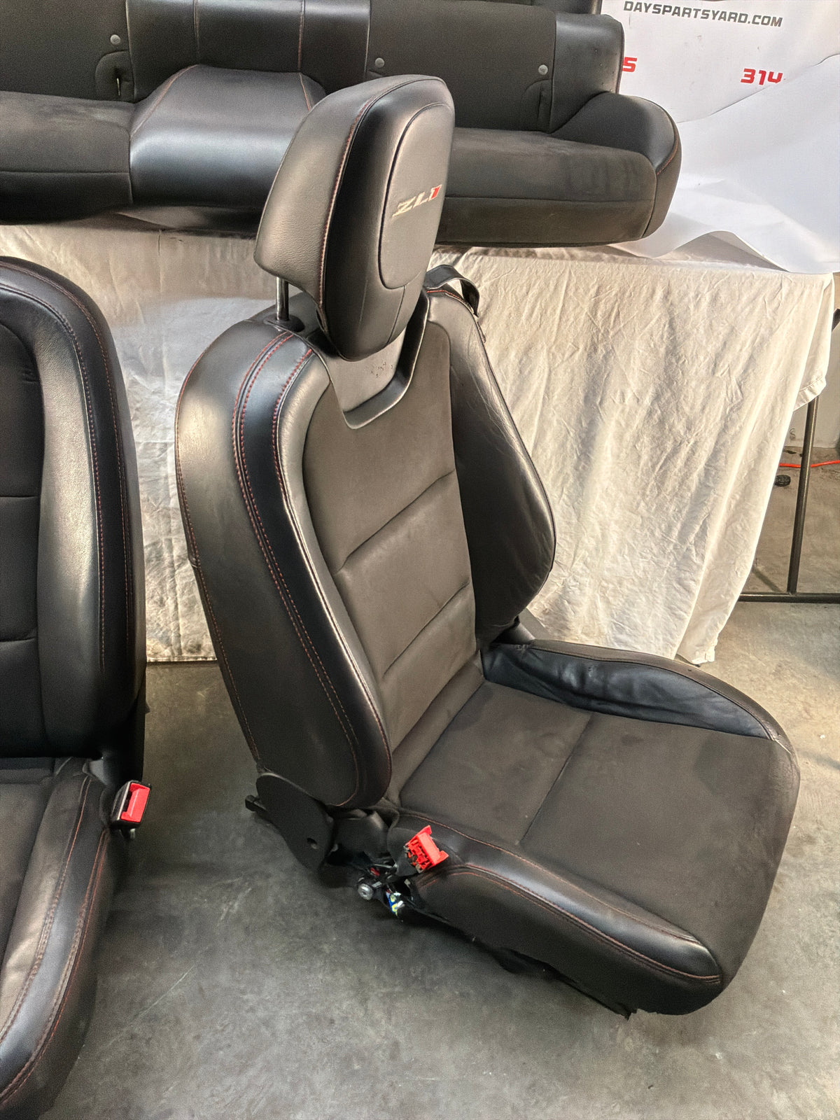 2013 Chevy Camaro ZL1 Seats Black Leather Suede Alcantara Front and Rear OEM