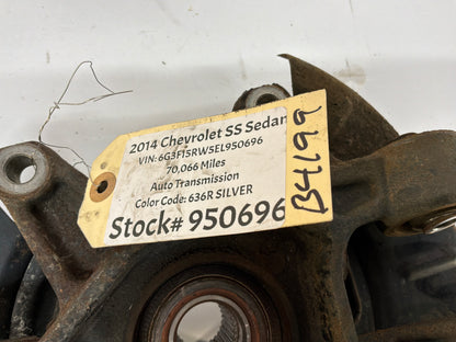 2014 Chevy SS Sedan RH Passenger Rear Suspension Spindle Hub Knuckle Wheel Bearing OEM