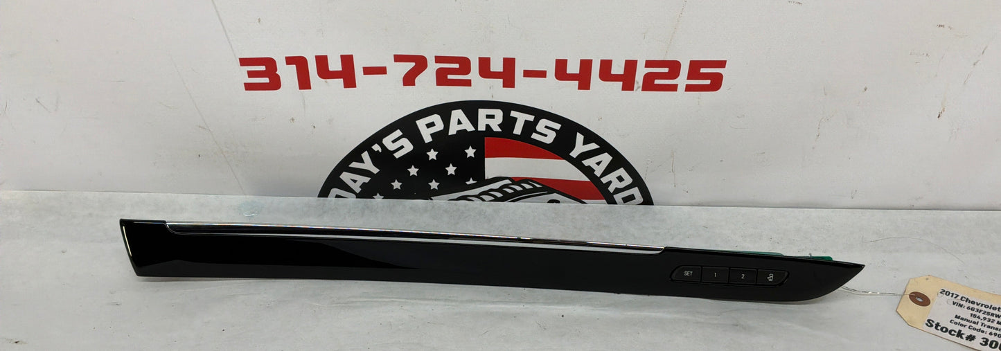2014 Chevy SS Sedan LH Driver Front Interior Door Panel Trim Applique w/ Control OEM