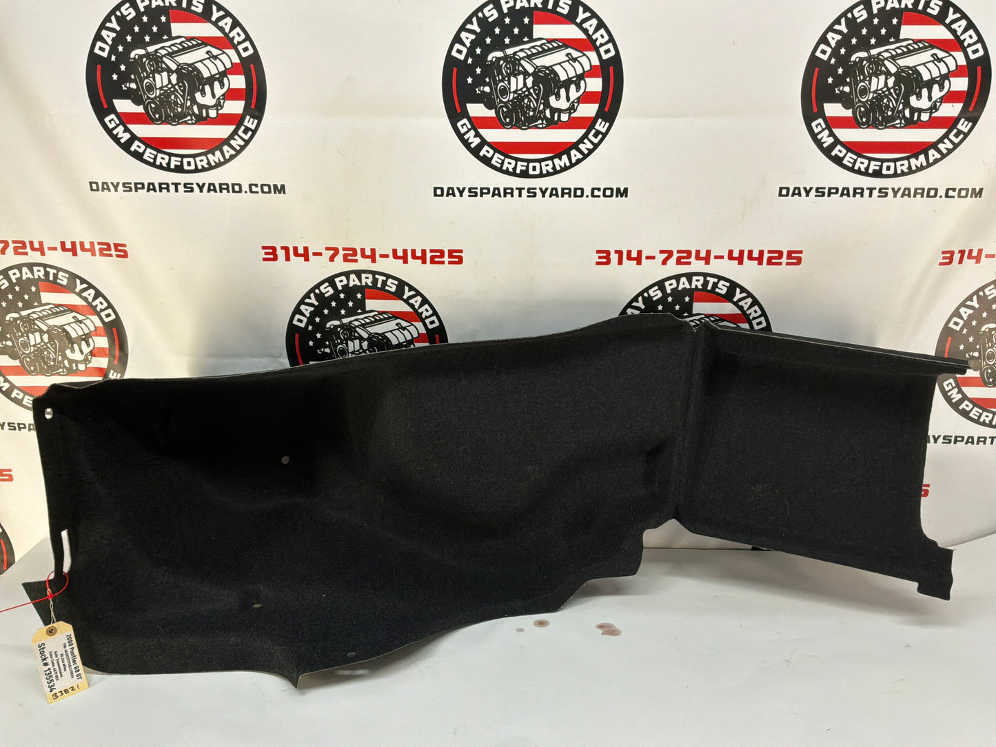 2008 Pontiac G8 GT RH Passenger Interior Trunk Quarter Cargo Carpet Trim Panel Cover OEM