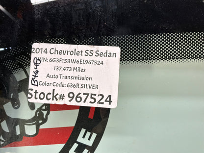 2014 Chevy SS Sedan Front Windshield Glass Window OEM LOCAL PICK UP