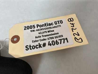 2005 Pontiac GTO RH & LH Sun Visors Shades Sunvisors w/ Clips OEM