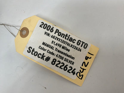 2006 Pontiac GTO Fuel Gas Tank Pump Wire Wiring Harness OEM
