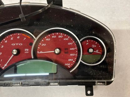 2006 Pontiac GTO Red Instrument Gauge Cluster Speedometer OEM