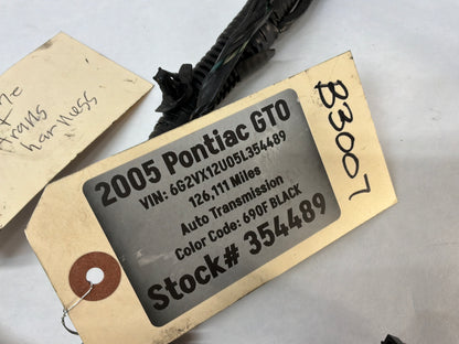 2005 Pontiac GTO Engine Motor Automatic Transmission Wire Wiring Harness OEM
