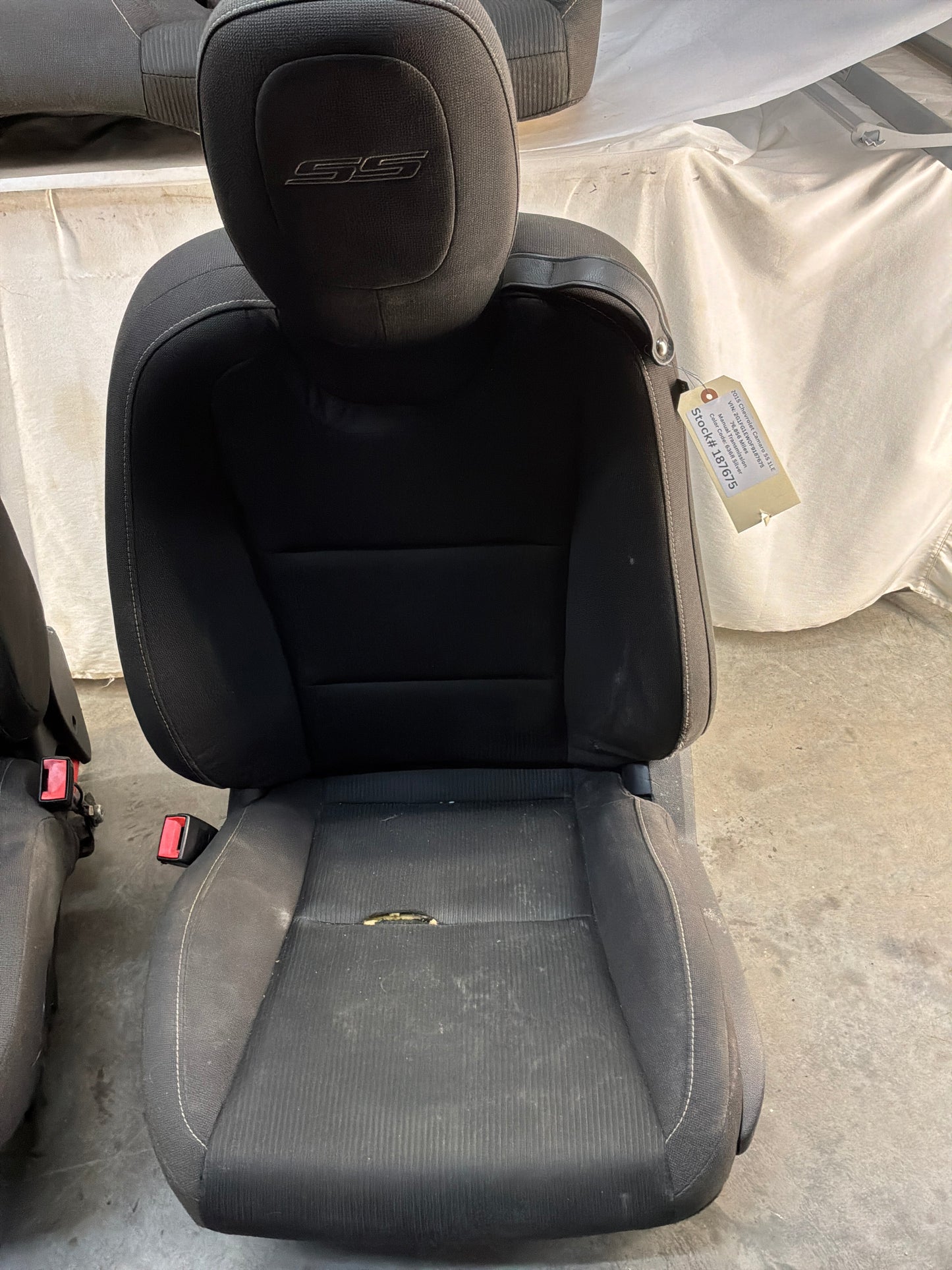 2015 Chevrolet Camaro SS 1LE Seats Fronts and Rears Black Clothe OEM LOCAL PICK UP